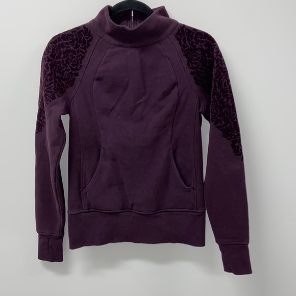 lululemon athletica Tops - Lululemon floral flock pullover sweatshirt velvet flowers 4